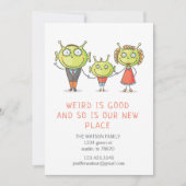 Raar is een goede familie verhuisaankondiging Kaar Kaart (Voorkant)