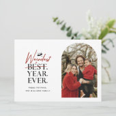 Raar Jaar Ooit Foto Vakantie Kaart (Staand voorkant)