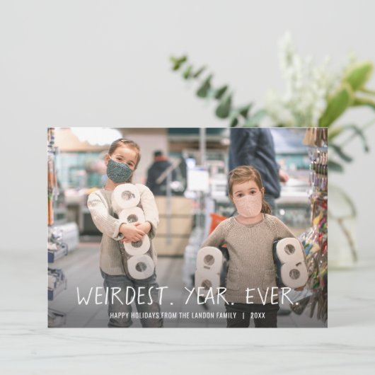 Raar Jaar Ooit - Vakantiefoto Feestdagenkaart (Staand voorkant)