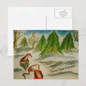 Raar kerstschilderij feestdagenkaart (Voorkant / Achterkant)