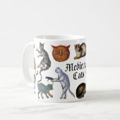 Raar lelijke middeleeuwse katten koffiemok (Voorkant links)