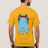 Raar maar Grappig Blauw Monster Jersey T-shirt (Achterkant)