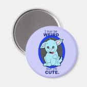 Raar maar schattig kawaii kat hond wezen magneet (Voorkant / Achterkant)