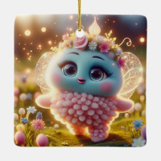 Raar maar Schattige Keramisch Ornament (Achterkant)