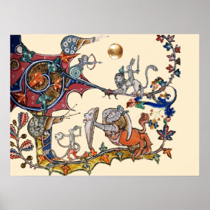 RAAR MIDDELEEUWS BESTIARIUM OORLOG Slakken, Moordh Poster