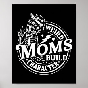 Raar Moeders Bouw Karakter Skelet Grappig Mama Mot Poster