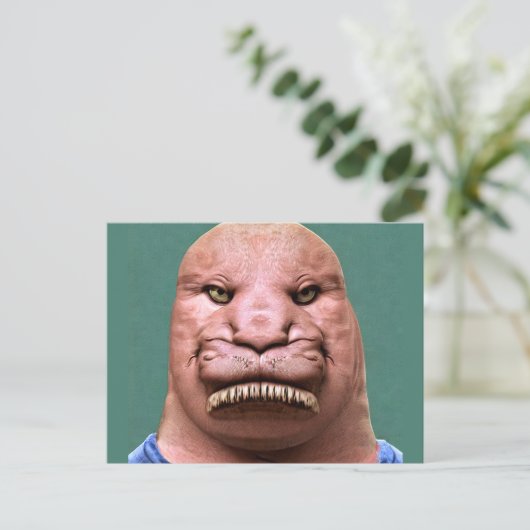 Raar Mr Walrus Briefkaart (Staand voorkant)
