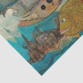 Raar onder het Zee Cartoon Kinder collage decoupag Tissuepapier (Detail)