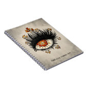 Raar oog van Lava digitale kunst aangepaste tekst Notitieboek (Rechterzijde)