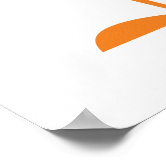 raar oranje furry monster poster (Hoek)