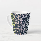 Raar Schattig Retro Boho Bloemige Pangender Pride  Latte Mok (Linkerhoek)