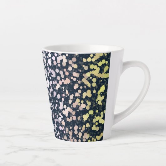 Raar Schattig Retro Boho Bloemige Pangender Pride  Latte Mok (Rechts)