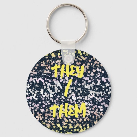 Raar Schattig Retro Boho Bloemige Pangender Pride Sleutelhanger (Voorkant)