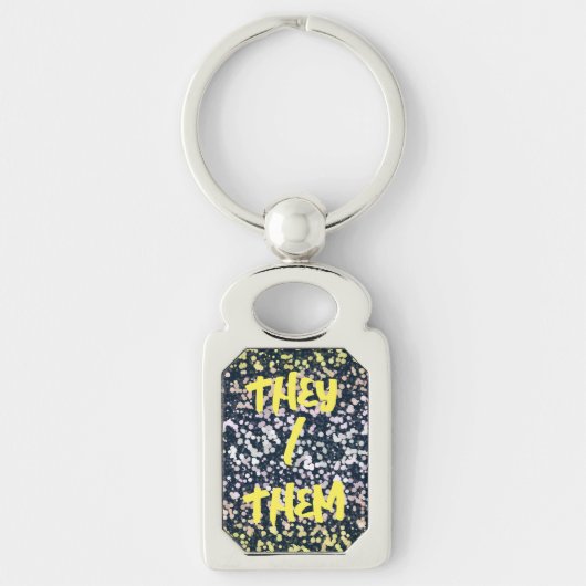 Raar Schattig Retro Boho Bloemige Pangender Pride Sleutelhanger (Voorkant)