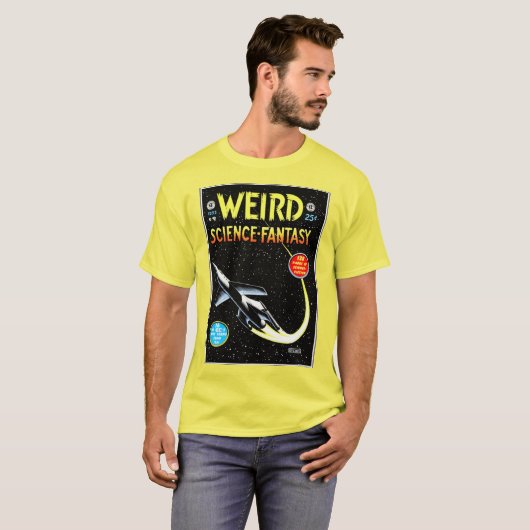 Raar: Science-Fantasy Retro Comics T-shirt (Voorkant volledig)