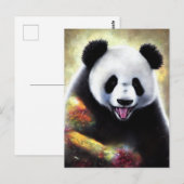 Raar uitziende Panda Beer AI Art Briefkaart (Voorkant / Achterkant)