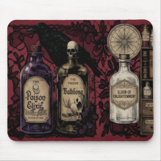 Raarswaardige Elixers En Raven Muismat