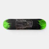 Raas Reaper skateboard met groene ontvlammen (Horizontaal)