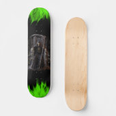 Raas Reaper skateboard met groene ontvlammen (Voorkant)
