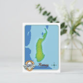 Raasay Schotland kaart (Staand voorkant)