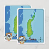 Raasay Schotland kaart (Voorkant / Achterkant)