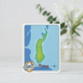 Raasay Schotland kaart (Staand voorkant)