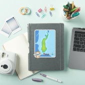 Raasay Schotland kaart Sticker (iPad Cover)