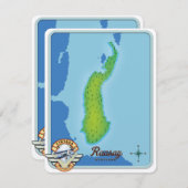 Raasay-schotlandkaart (Voorkant / Achterkant)