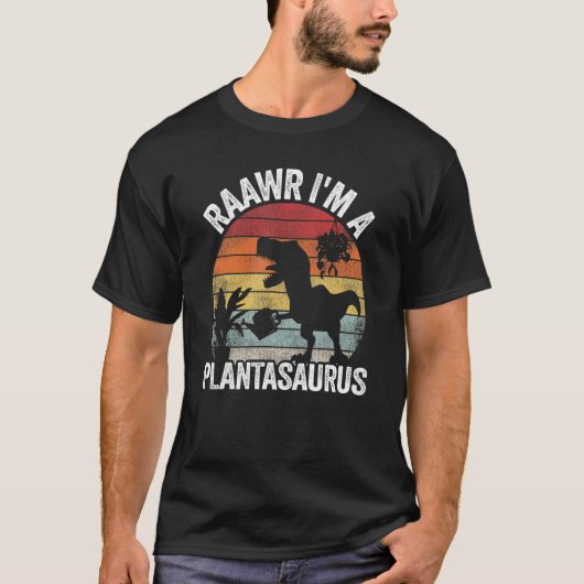 Raawr ik ben een Plantasaurus Gardening Jokes Gard T-shirt (Voorkant)
