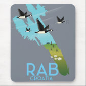 Rab Coratia  stijlkaart Muismat (Voorkant)