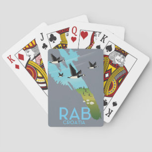 Rab Coratia vintage stijl kaart