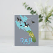 Rab Coratia vintage stijl kaart (Staand voorkant)