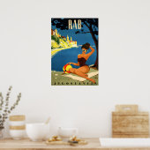 Rab, eiland, Joegoslavië, vrouw in bikini op het s Poster (Keuken)