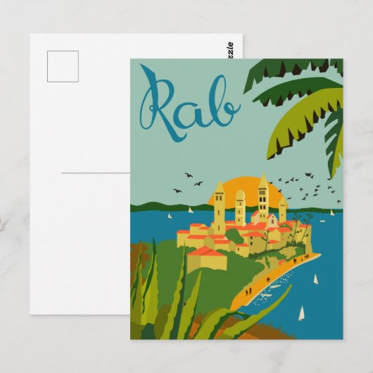 Rab Island, Kroatië Briefkaart (Voorkant / Achterkant)