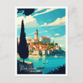 Rab Island Kroatië vintage reisillustratie Briefkaart (Voorkant)