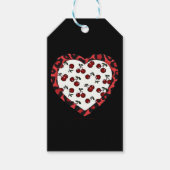 RAB-kersen Leopard Print Heart Rockabilly Cadeaulabel (Voorkant)