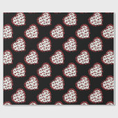 RAB-kersen Leopard Print Heart Rockabilly Cadeaupapier (Vlak)