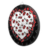 RAB-kersen Leopard Print Heart Rockabilly Dartbord (Voorkant Rechts)
