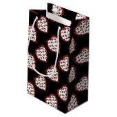 RAB-kersen Leopard Print Heart Rockabilly Klein Cadeauzakje (Achterkant Gekanteld)