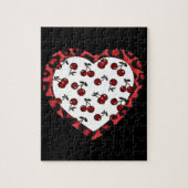 RAB-kersen Leopard Print Heart Rockabilly Legpuzzel (Verticaal)