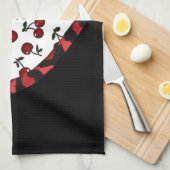 RAB-kersen Leopard Print Heart Rockabilly Theedoek (Quarter Fold)