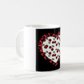 RAB kersen Luipaardprint Hart Rockabilly Koffiemok (Voorkant links)