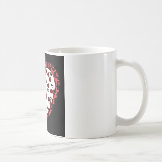 RAB kersen Luipaardprint Hart Rockabilly Koffiemok (Rechts)