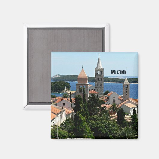 Rab, Kroatische landschapsfoto Magneet (Voorkant / Achterkant)