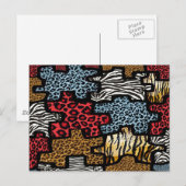 RAB Rockabilly Animal Print Puzzle Briefkaart (Voorkant / Achterkant)