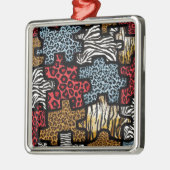 RAB Rockabilly Animal Print Puzzle Metalen Ornament (Links)