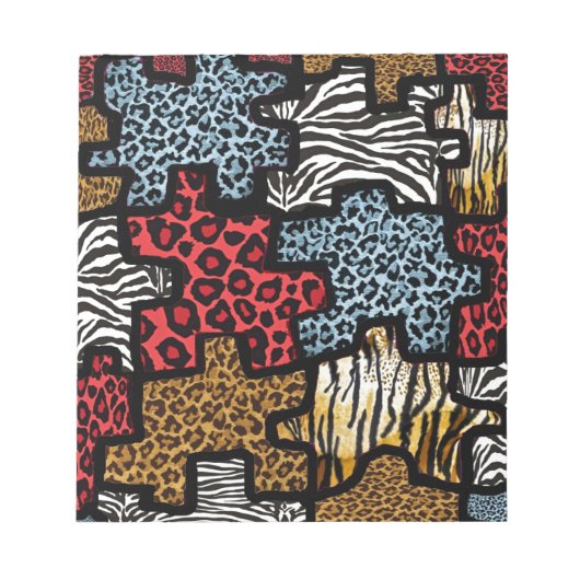 RAB Rockabilly Animal Print Puzzle Notitieblok (Voorkant)