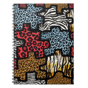 RAB Rockabilly Animal Print Puzzle Notitieboek