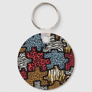 RAB Rockabilly Animal Print Puzzle Sleutelhanger