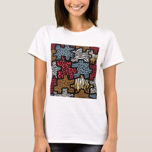 RAB Rockabilly Animal Print Puzzle T-shirt (Voorkant)